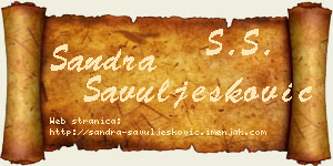 Sandra Savuljesković vizit kartica
